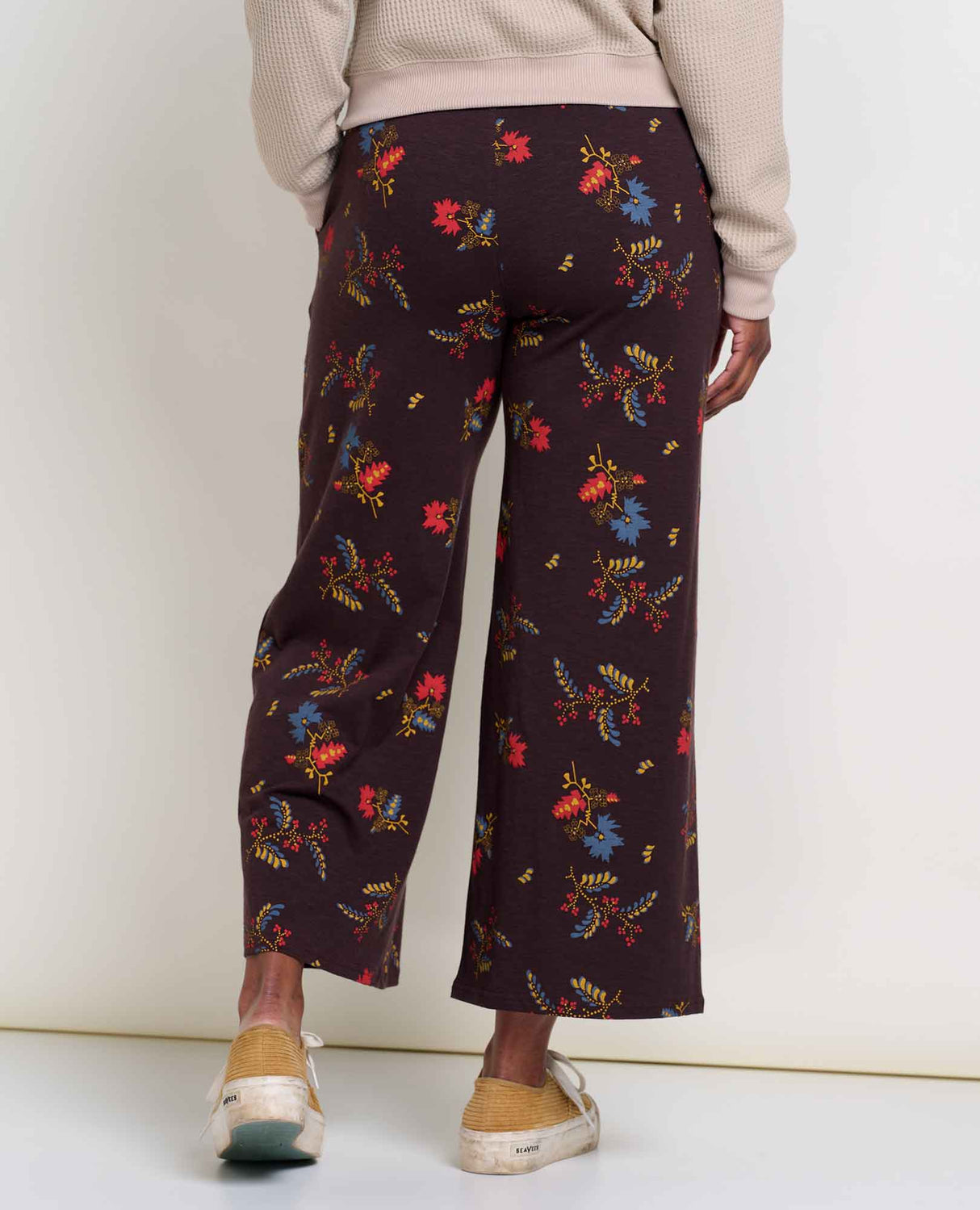 Toad & Co Women's Chaka Wide Leg Pant - Carob Bouquet Print Carob Bouquet Print