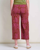 Toad & Co Women's Chaka Wide Leg Pant - Violet Leaf Print Violet Leaf Print