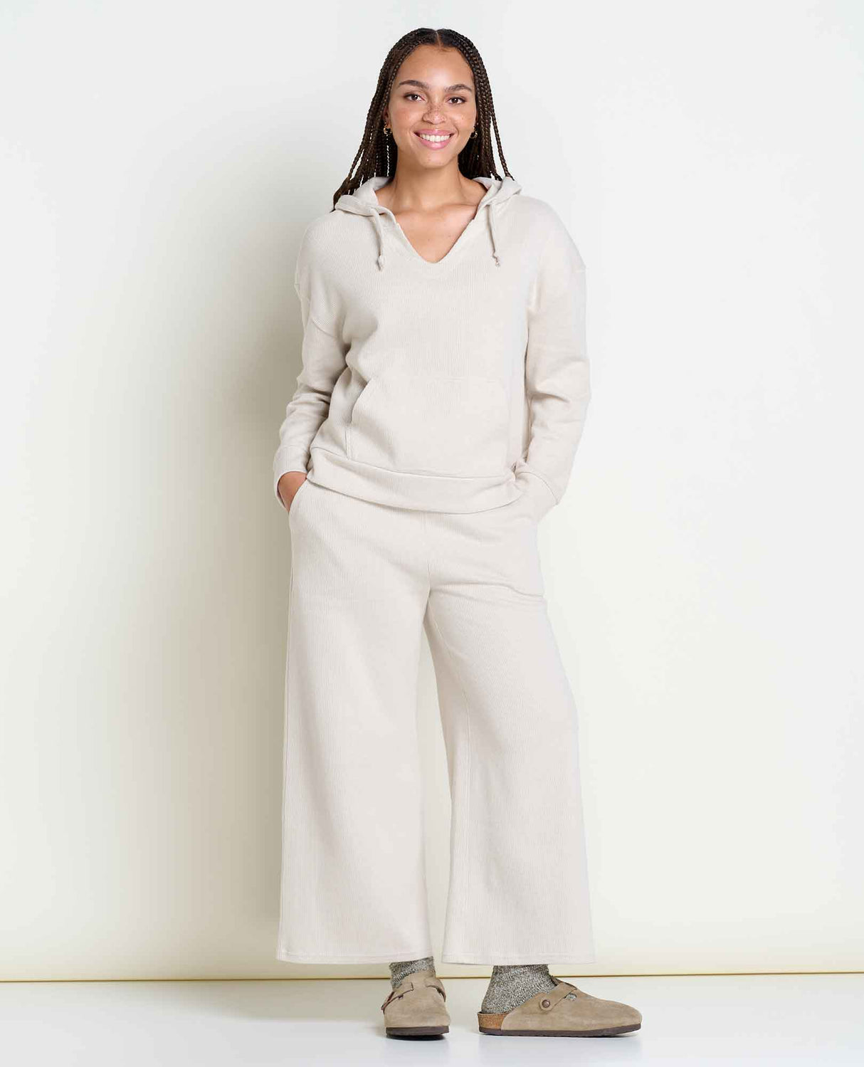 Toad & Co Women's Byrne Wide Leg Pant - Oatmeal Oatmeal