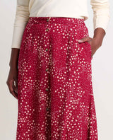 Toad & Co Women's Manzana Paneled Midi Skirt - Berry Floral Print Berry Floral Print