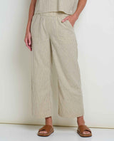 Toad & Co Taj Hemp Wide Leg Pant - Barley Railroad Stripe Barley Railroad Stripe