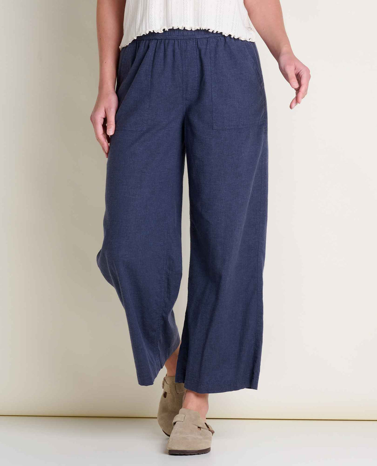 Toad & Co Taj Hemp Wide Leg Pant - True Navy True Navy