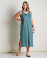 Toad & Co Women's Piru Henley Midi Tank Dress - Silver Pine Silver Pine