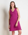 Toad & Co Women's Rosemarie Sleeveless Dress - Boysenberry Texture Boysenberry Texture