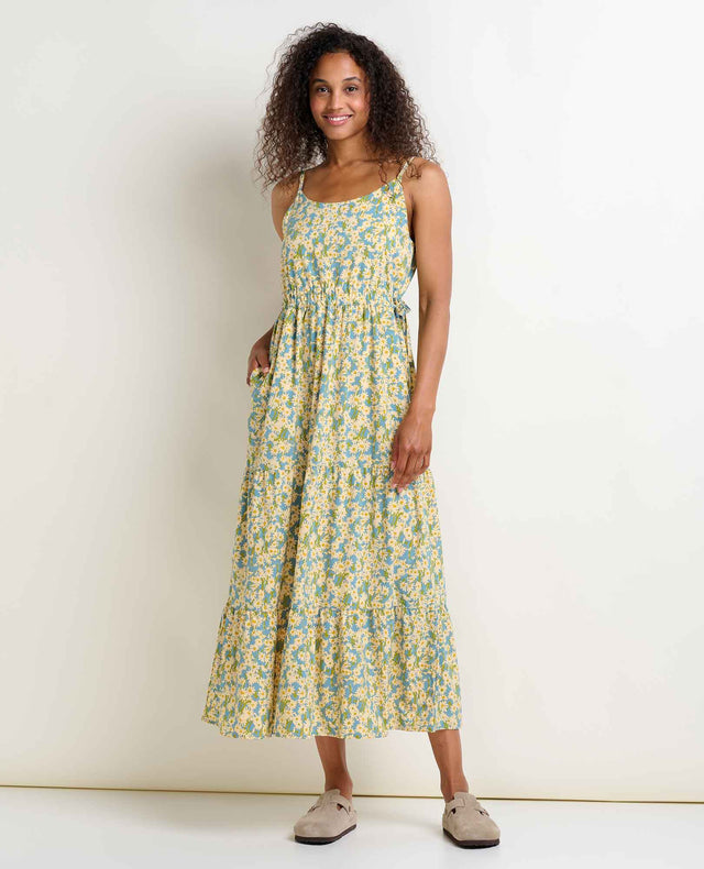 Toad & Co Sunkissed Tiered Sleeveless Dress - Glacier Daisy Field Print Glacier Daisy Field Print