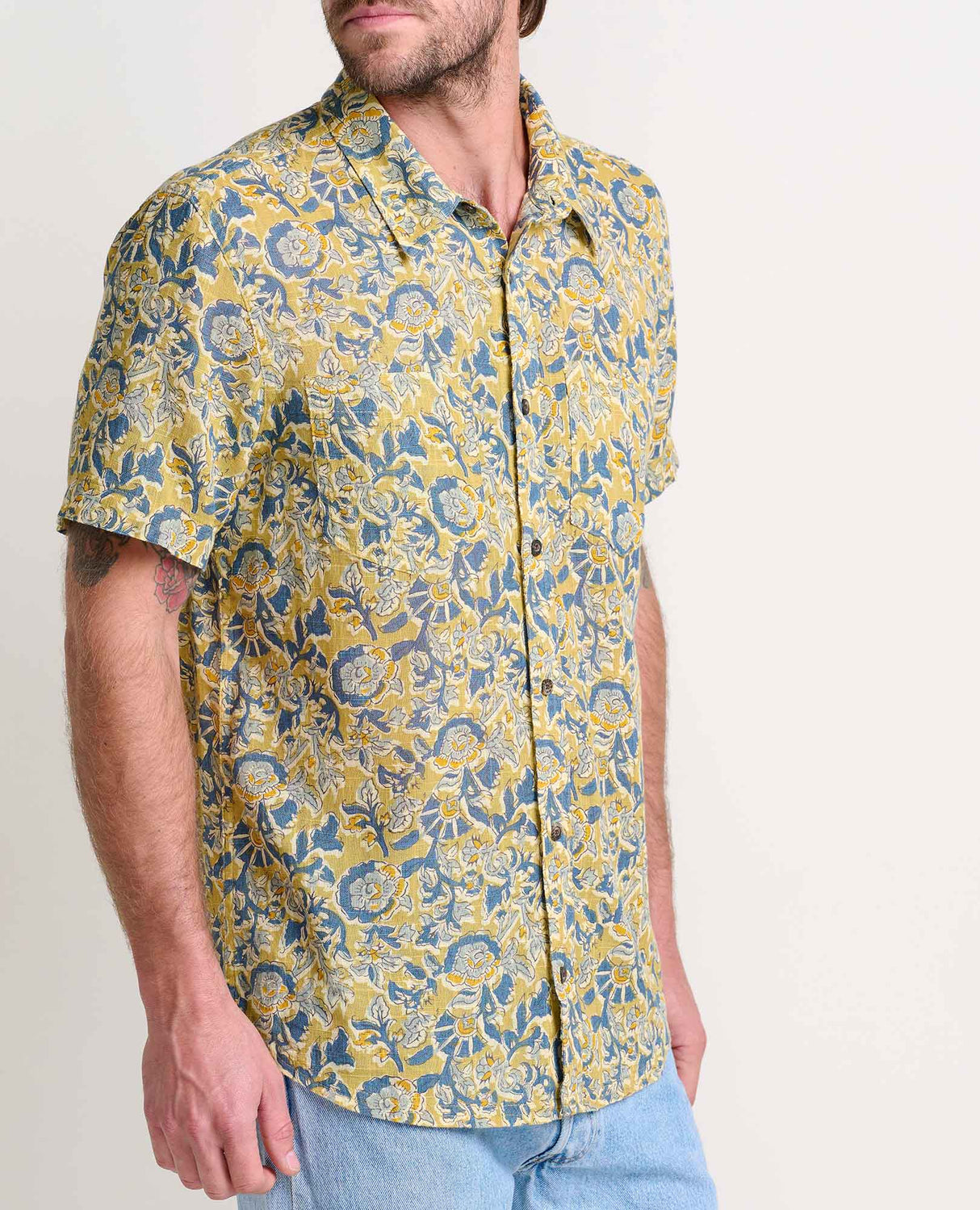Toad & Co Men's Salton Short-Sleeve Shirt - Mantis Kalamkari Print Mantis Kalamkari Print