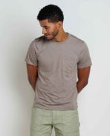 Toad & Co Tempo Crew Short Sleeve Pocket Tee - Dark Chino Dark Chino