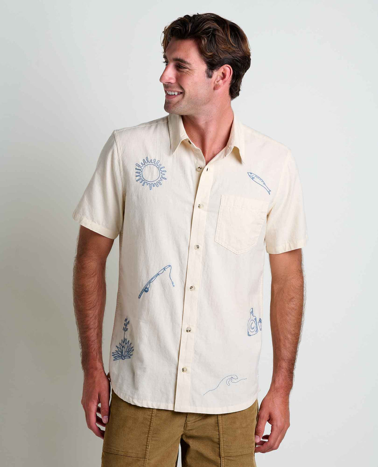 Toad & Co Airscape Shirt Embroidered - Salt Embroidery Salt Embroidery
