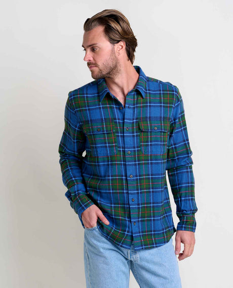 Toad & Co Men's Creekwater Flannel Long-Sleeve Shirt - Cornflower Cornflower