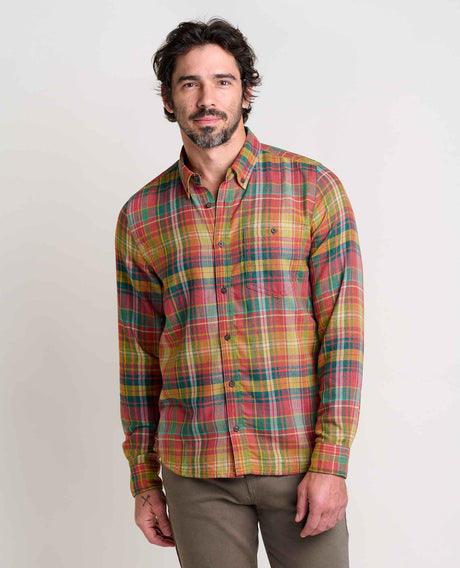 Toad & Co Men's Airsmyth Long-Sleeve Shirt - Sundown Madras Sundown Madras