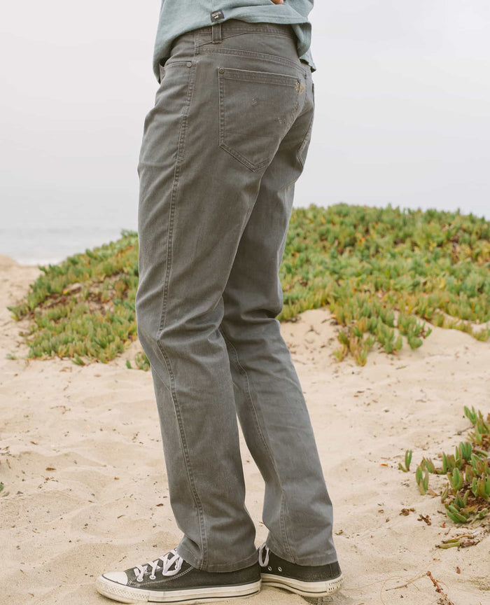 Toad & Co Men's Mission Ridge 5 Pocket Lean Pant Ironthrone vintgwash