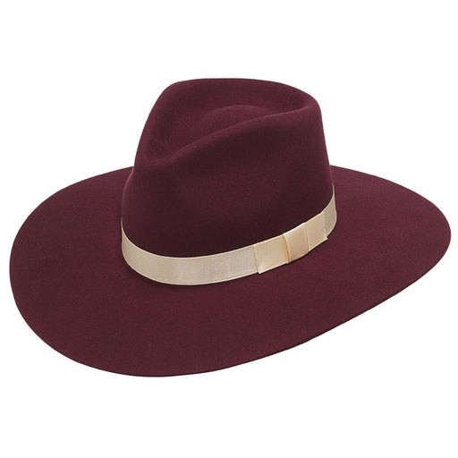 Twister Womens Pinch Front Wool Fashion Hat - Maroon