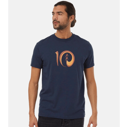 Tentree Men's Artist Series Logo T-Shirt Dress Blue Sequoia