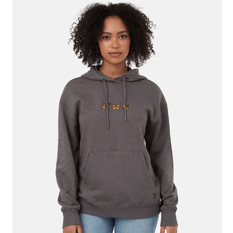 Tentree Women's Monarch Hoodie Granite Grey Cloud White