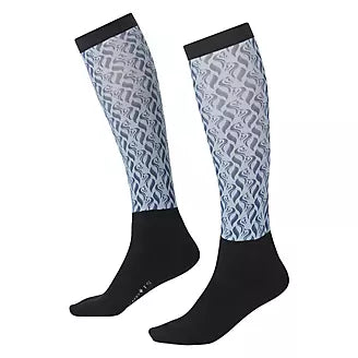 Kerrits Equestrian Apparel Kids Dual Zone Equestrian Boot Socks Atlantic Horsetails