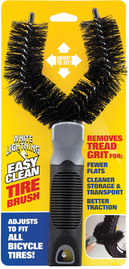 White Lightening Easy Clean Tire Brush Black