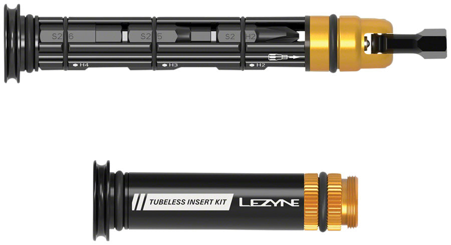 Lezyne Multi Tool Bar-end Dual Insert Kit W/tubeless Plug Tool Black