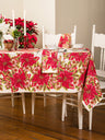 April Cornell Poinsettia Dining Cloth Ecru
