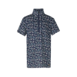 Kerrits Equestrian Apparel Kids Cool Ride Ice Fil Short Sleeve Shirt - Indigo Striped Horse Indigo Striped Horse