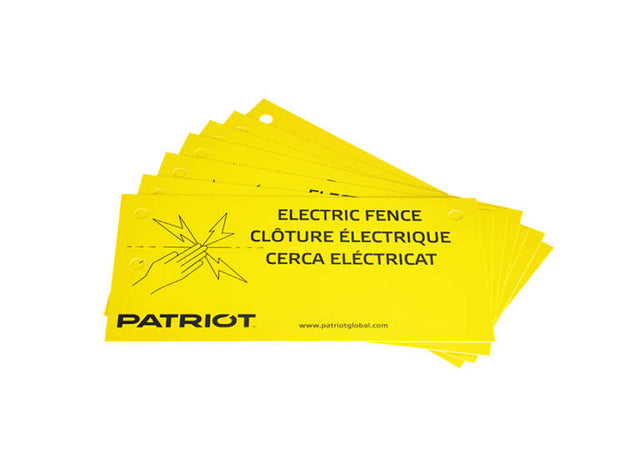 Patriot Electric Fence Warning Sign