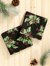 April Cornell Holly Tea Towel Set Of 2 Black