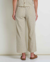 Toad & Co Taj Hemp Wide Leg Pant - Barley Railroad Stripe