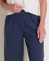 Toad & Co Taj Hemp Wide Leg Pant - True Navy