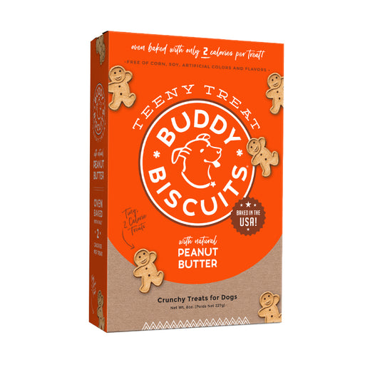 Buddy Biscuit Whole Grain Oven Baked Teeny Dog Treats (Peanut Butter) - 8oz / Peanut Butter