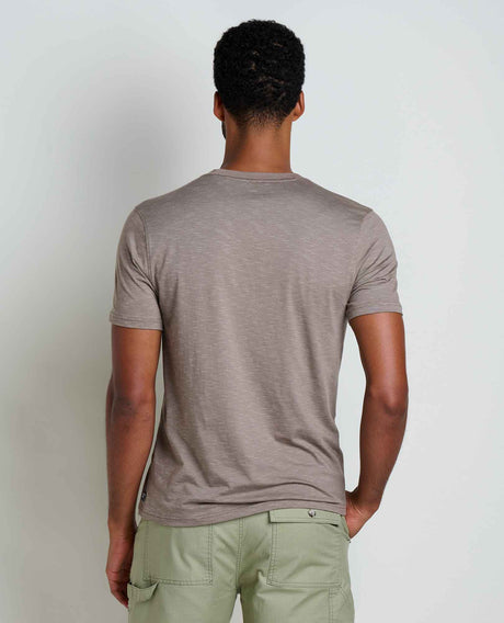 Toad & Co Tempo Crew Short Sleeve Pocket Tee - Dark Chino