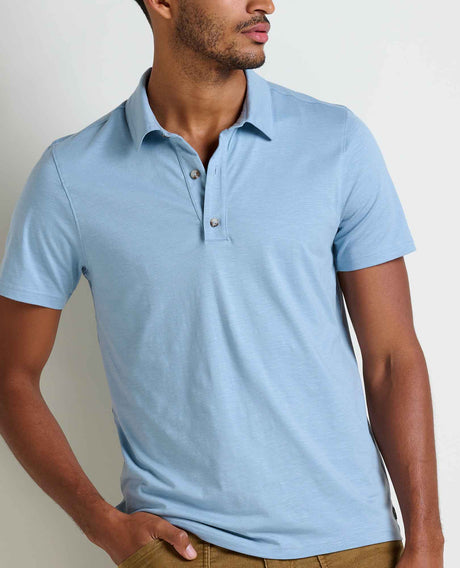 Toad & Co Tempo Short Sleeve Polo - Weathered Blue