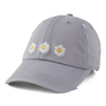 Life Is Good Three Painted Daisies Sunwashed Chill Cap - Stone Blue Stone Blue