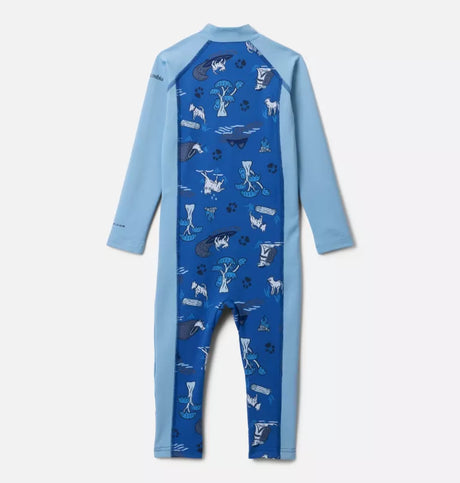 Columbia Toddler Sandy Shores II Sunsuit - Mountain Blue Trail Tails / Ripple Blue