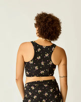 Carve Designs Tofino Swim Top - Black Floret