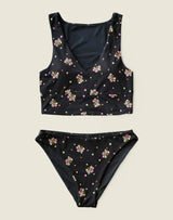 Carve Designs Tofino Swim Top - Black Floret