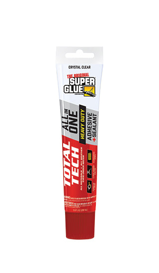 Super Glue Total Tech Clear All-in-One Adhesive and Sealant - (4.2oz & 9.8oz) / Clear