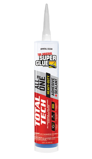 Super Glue Total Tech Clear All-in-One Adhesive and Sealant - (4.2oz & 9.8oz) / Clear