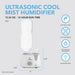 Perfect Aire Travel Size Ultrasonic Cool Mist Humidifier with Water Bottle Adapter