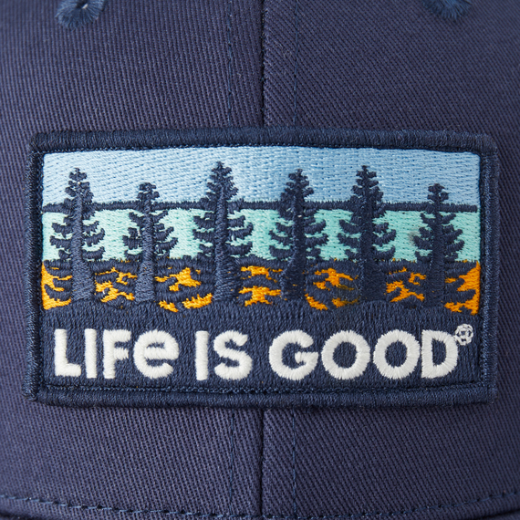 Life Is Good Tree Patch hard Mesh Back Cap - Darkest Blue