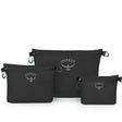 Osprey Packs Ultralight Zipper Sack Set, Black Black