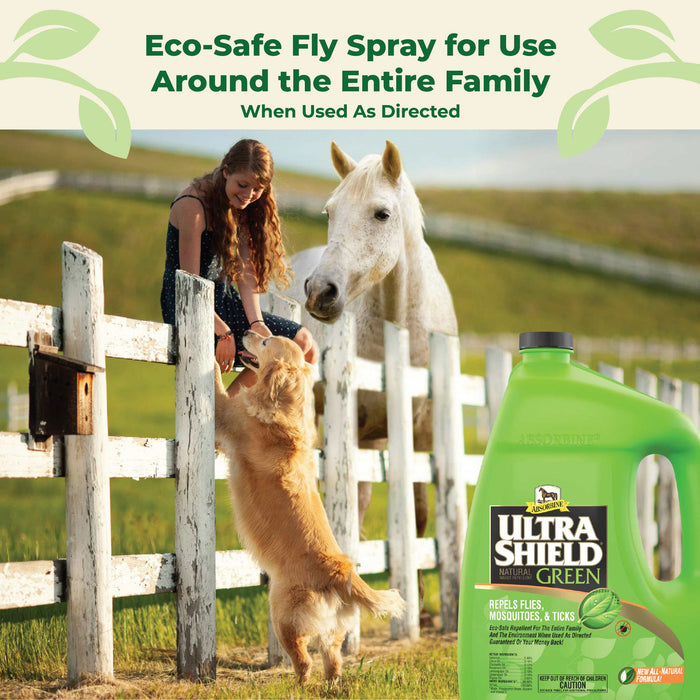 Absorbine UltraShield Green Natural Fly Repellent - (32oz & 1 Gallon)