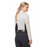 Kerrits Equestrian Apparel Keystone Ice Fil Long Sleeve Zip Shirt - Print Vanilla Bits N Crops