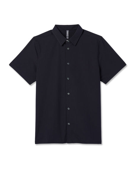Vuori Short Sleeve Manhattan Button Down - Black Black