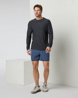 Vuori Men's Long-Sleeve Strato Tech Tee - Charcoal Heather Charcoal Heather