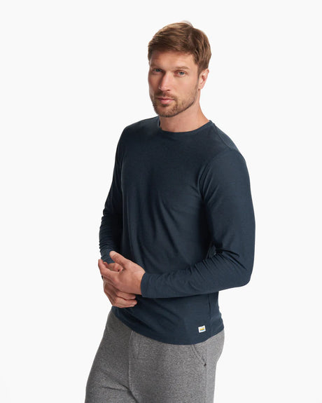 Vuori Men's Long-sleeve Strato Tech Tee Navy heather