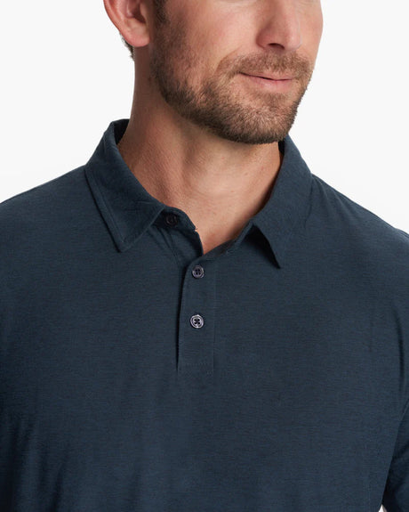 Vuori Men's Strato Tech Polo - Navy Heather Navy Heather