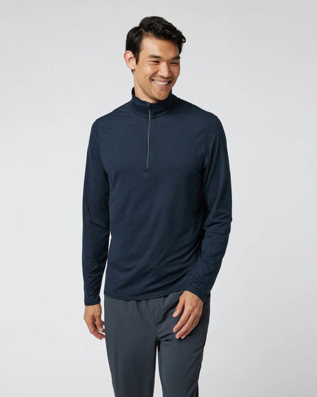 Vuori Men's Ease Performance Half Zip 2.0 - Ink Heather Ink Heather
