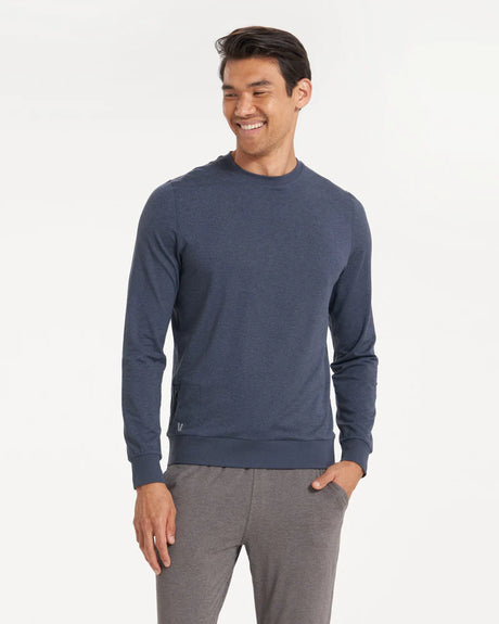 Vuori Men's Ponto Performance Crew Azure heather