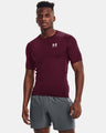 Under Armour Men's HeatGear Short Sleeve Maroon/white