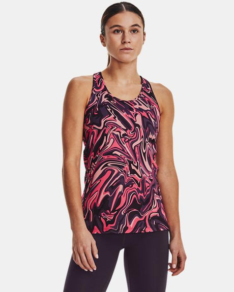 Under Armour Women's Heatgear Racer Print Tank Tuxpurple/iridescent