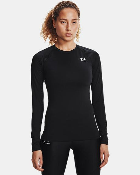 Under Armour Women`s Heatgear Compression Long Sleeve Black/white